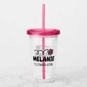 花パーソナライズされた女の名前アクリルタンブラー杯 アクリルタンブラー (正面)