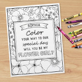 花パーソナライズされた女の子提案着色カード
