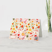 花パーソナライズされた感性フローラハート カード (裏面)