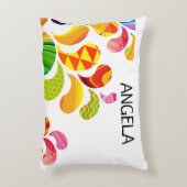 花パーソナライズされた枕 アクセントクッション (正面(垂直))