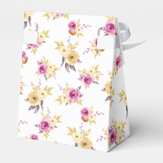 花パーソナライズされた柄熱風船 フェイバーボックス (裏面サイド)