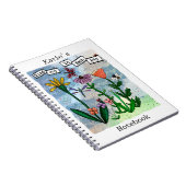 花パーソナライズされた楽譜と歓喜のアートワーク ノートブック (右側)