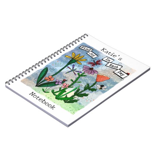 花パーソナライズされた楽譜と歓喜のアートワーク ノートブック (左側)