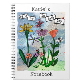 花パーソナライズされた楽譜と歓喜のアートワーク ノートブック