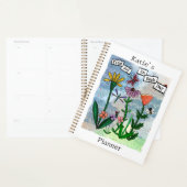 花パーソナライズされた楽譜と歓喜のアートワーク プランナー手帳 (ディスプレー)
