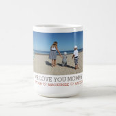 花パーソナライズされた自分の文字と写真を追加 コーヒーマグカップ (中央)