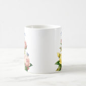 花パーソナライズされた自然 コーヒーマグカップ (中央)