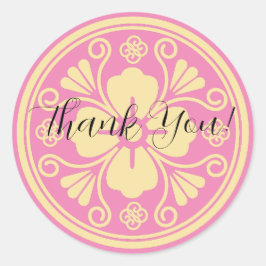 花パーソナライズされた菱さん ラウンドシール