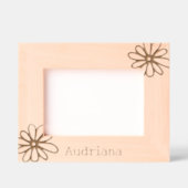 花パーソナライズされた レーザー彫刻フレーム (正面)