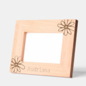 花パーソナライズされた レーザー彫刻フレーム (左)