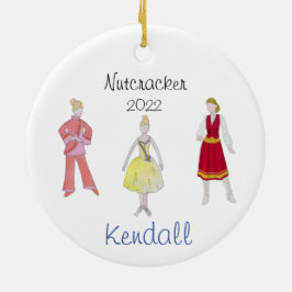 花パーソナライズされた/中国のくるみロシアの割り セラミックオーナメント