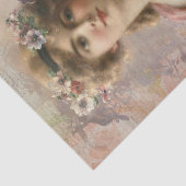 花ビクトリアンに囲まれた若い女性 薄葉紙 (詳細)