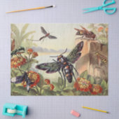 花ビクトリアンの中のビクトリアン昆虫 薄葉紙 (クラフト)