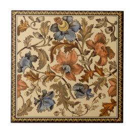花ビクトリアンの散在Transferware 1880s Repro タイル