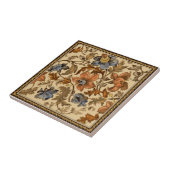 花ビクトリアンの散在Transferware 1880s Repro タイル (側面)