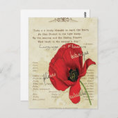 花ビクトリアンの言語 ポストカード (正面/裏面)