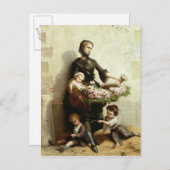 花ビクトリアン売り ポストカード (正面/裏面)