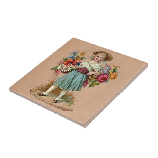 花ビクトリアン女 タイル (側面)