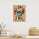 花ビクトリアン女 ポスター (キッチン)