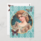 花ビクトリアン女 ポストカード (正面/裏面)