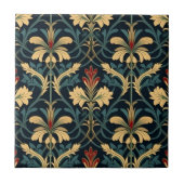 花ビクトリアン柄 タイル (正面)