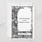 花ビクトリアン結婚式招待状 招待状 (裏面)