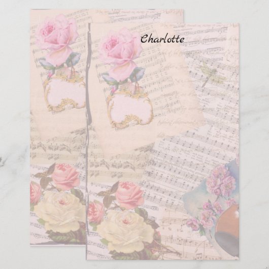 花ビクトリアン類 便箋 (正面/裏面)