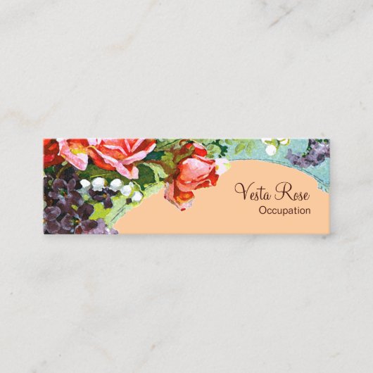 花ビクトリアン- CHANGE COLOR Business Card スキニー名刺 (正面)