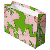花ピンクと緑AKAソロリティ ラージペーパーバッグ (裏面アングル)