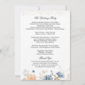 花ピンクのブライダルブループログラム 招待状 (裏面)