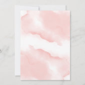 花ピンクの女の子のベビーシャワー招待状 招待状 (裏面)