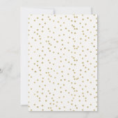 花ピンクゴールドうさぎベビーシャワーの招待状 招待状 (裏面)