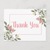 花ピンク感謝の結婚花植物学 ポストカード (正面)