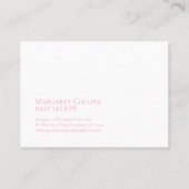 花ピンク紫モノグラム水彩 名刺 (裏面)