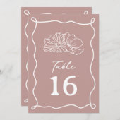 花ピンク結婚ズ 招待状 (正面/裏面)