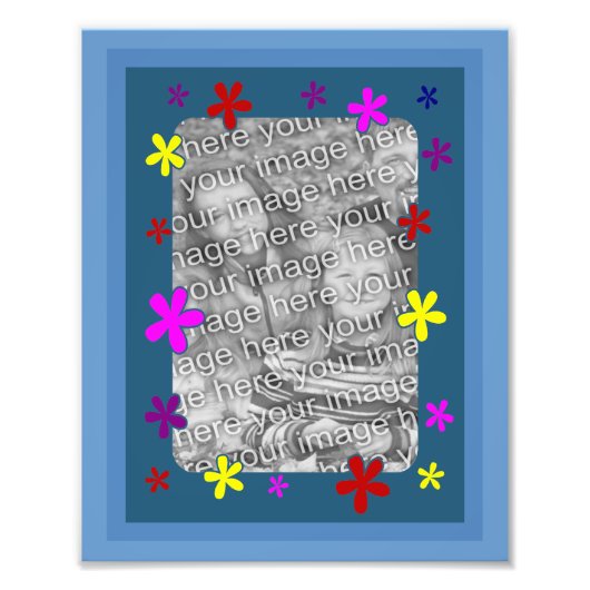 花ファンキーで写真テンプレート フォトプリント            (正面)