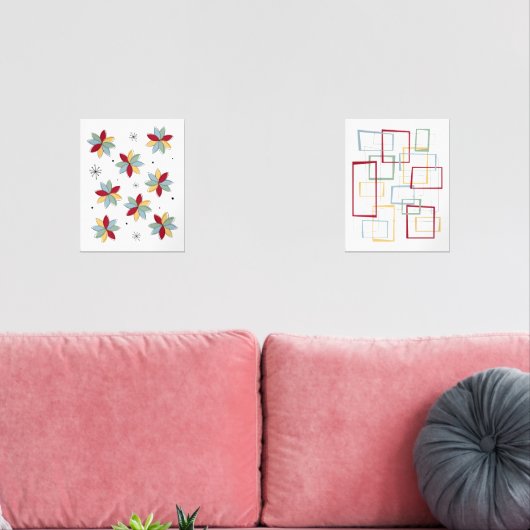 花ファンキーと枠の中世紀半モダンば (リビング)