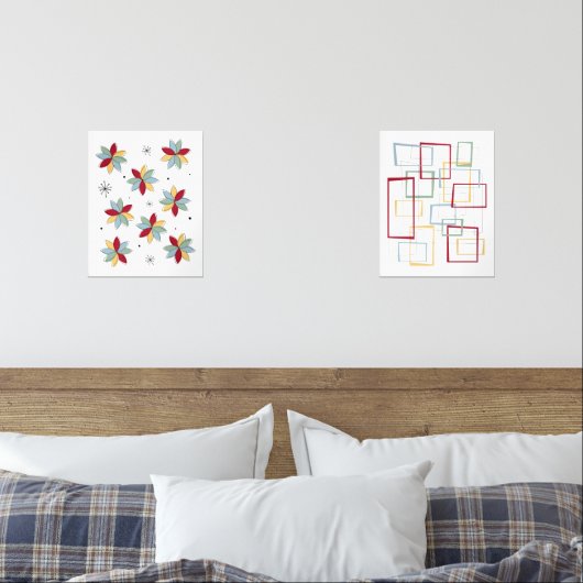 花ファンキーと枠の中世紀半モダンば (寝室)