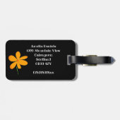 花ファンキーパーソナライズされた ラゲッジタグ (裏面横)