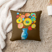 花ファンキー水彩画 クッション (ブランケット)