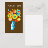 花ファンキー水彩画 ノートカード (正面/裏面)