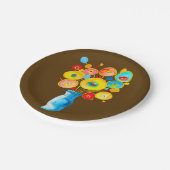 花ファンキー水彩画 ペーパープレート (アングル)