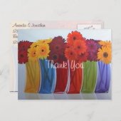 花ファンキー花瓶ありがとう ポストカード (正面/裏面)