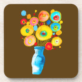 花ファンキー芸術イラストレーション コースター (正面)