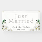 花ファンシーたった今結婚しましたカーバナー 横断幕 (横)