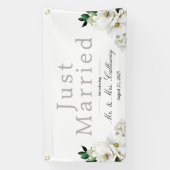 花ファンシーたった今結婚しましたカーバナー 横断幕 (縦)