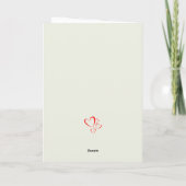 花ファンシーでバレンタインの日を迎える鶏 シーズンカード (裏面)