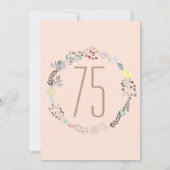花ファンシーとダイヤモンド75誕生日 招待状 (裏面)