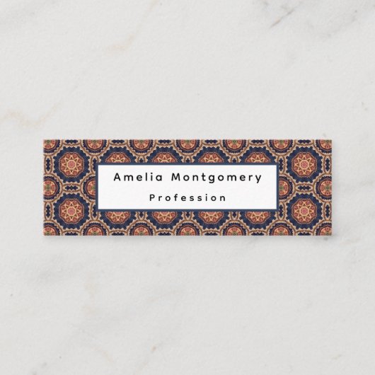 花ファンシーと星の形パット スキニー名刺 (正面)