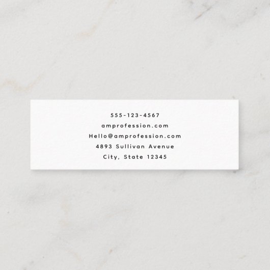 花ファンシーと星の形パット スキニー名刺 (裏面)